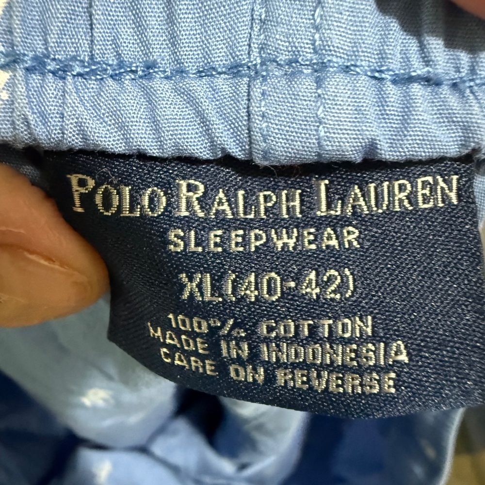 Polo Ralph Lauren Signature Pony Print Light Blue Sleepwear PJ Pants Heritage - Picture 3 of 3